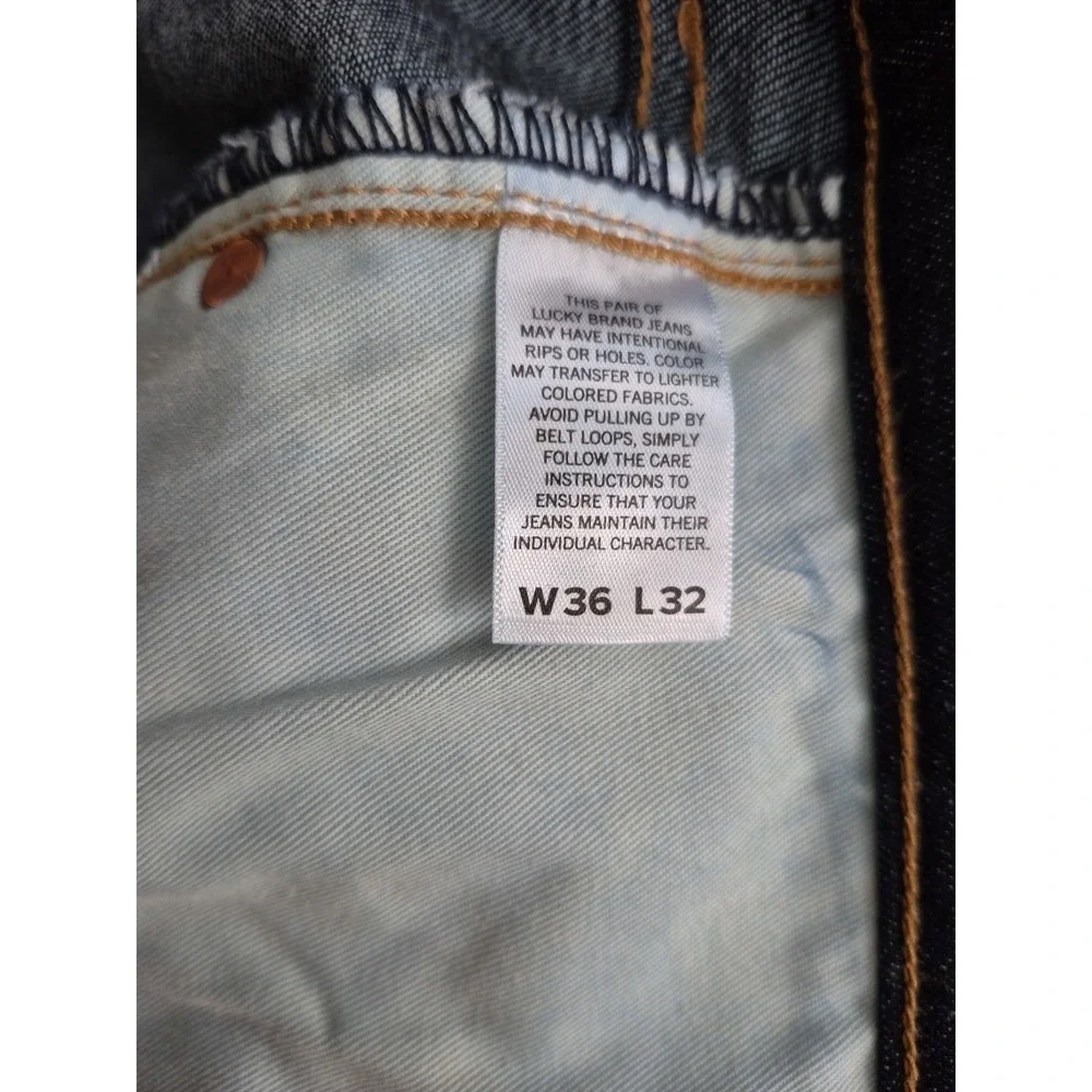 Lucky Brand 410 Athletic Slim Fit Men's Jeans 36W x 32L Dark Wash